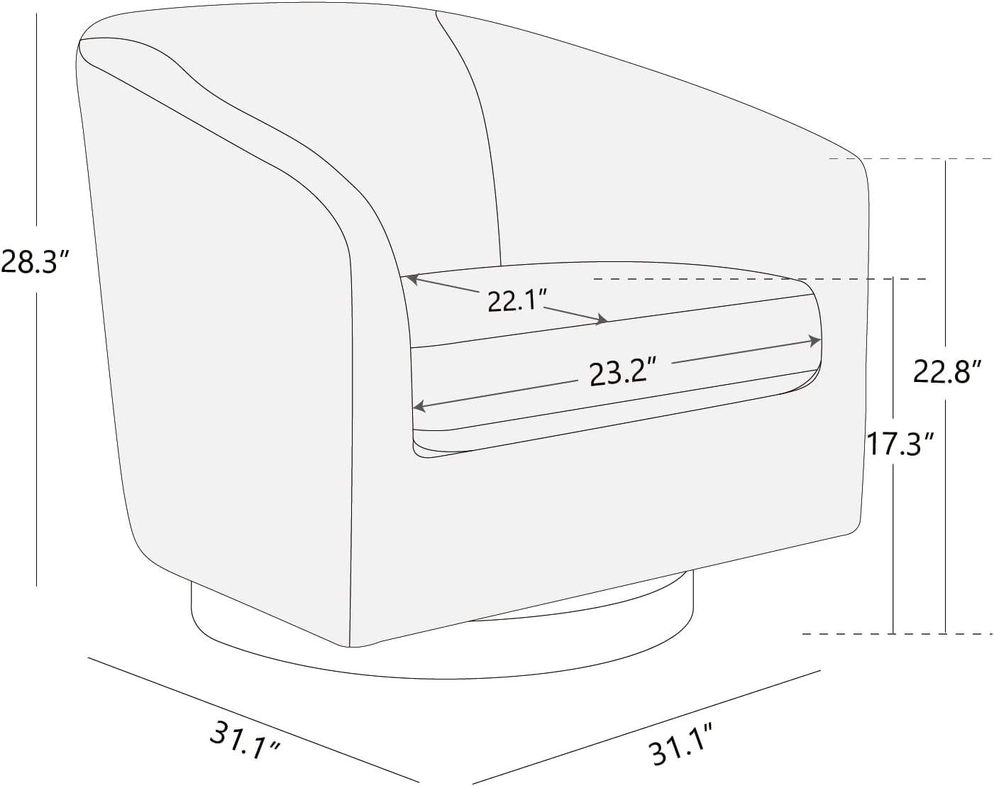CHITA Swivel Accent Chair, FSC Certified Upholstered Velvet Barrel Chair for Living Room, Fully Assembled, Burnt Orange