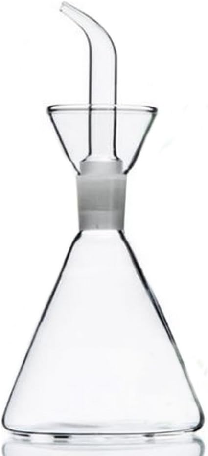 ELETON Olive Oil Dispenser Bottle Glass with No Drip Bottle Spout -Pourer Dispensing Bottles for Kitchen - Olive Glass Dispenser to Control Cooking Vegetable Oil and Vinegar(8 oz)