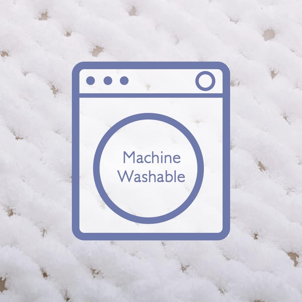 Bigacogo Chunky Knit Throw Blanket for Couch, 60x80 inches, 100% Hand Knitted with Thick Jumbo Chenille Yarn, Cozy Soft Large Rope Knot Cable Crochet Blankets for Sofa Bed Living Room, White