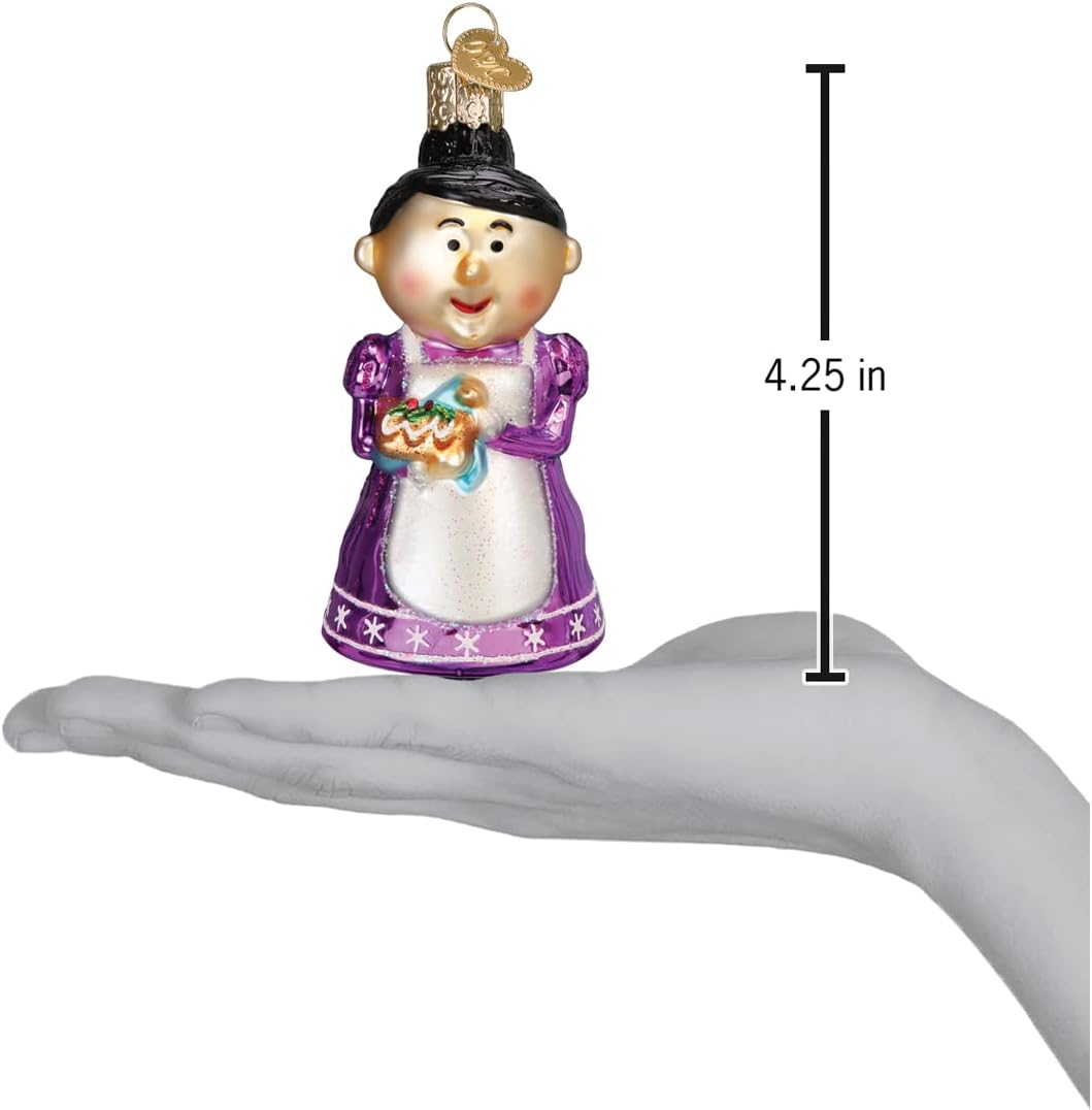 Old World Christmas Cheery Mrs. Claus Glass Blown Ornament for Christmas Tree