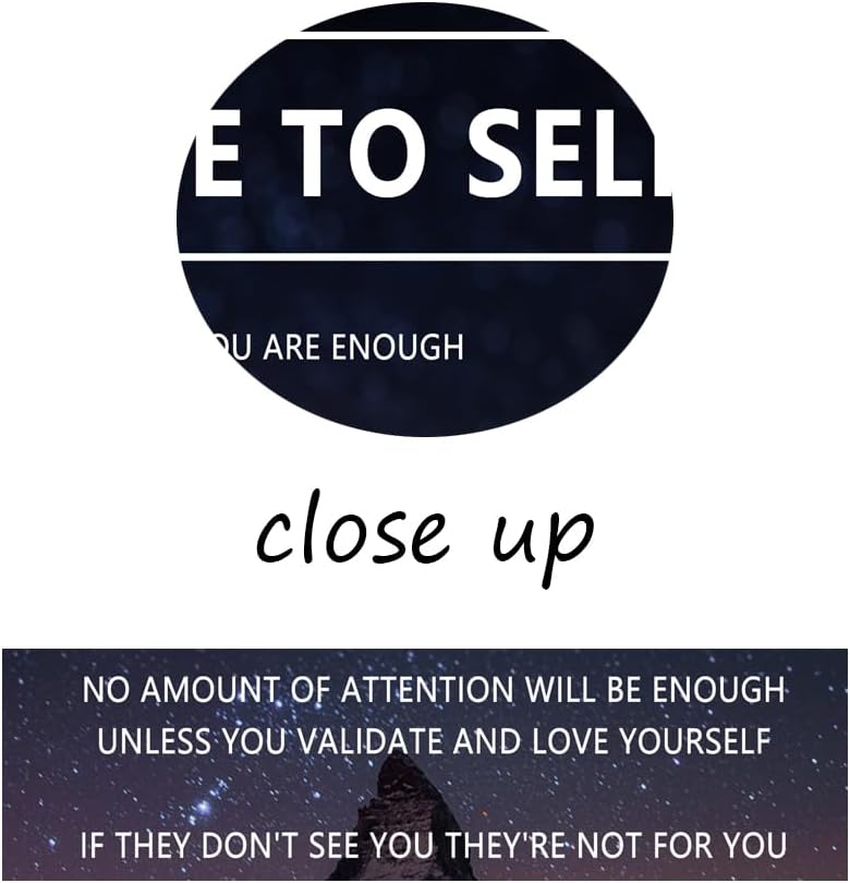 Motivational Canvas Wall Art Note to Self Inspirational Snow Mountain Starry Sky Poster Inspiring Canvas Painting Prints Wall Pictures for Home Decor Living Room Office Framed Artwork [24''W x 36''H]