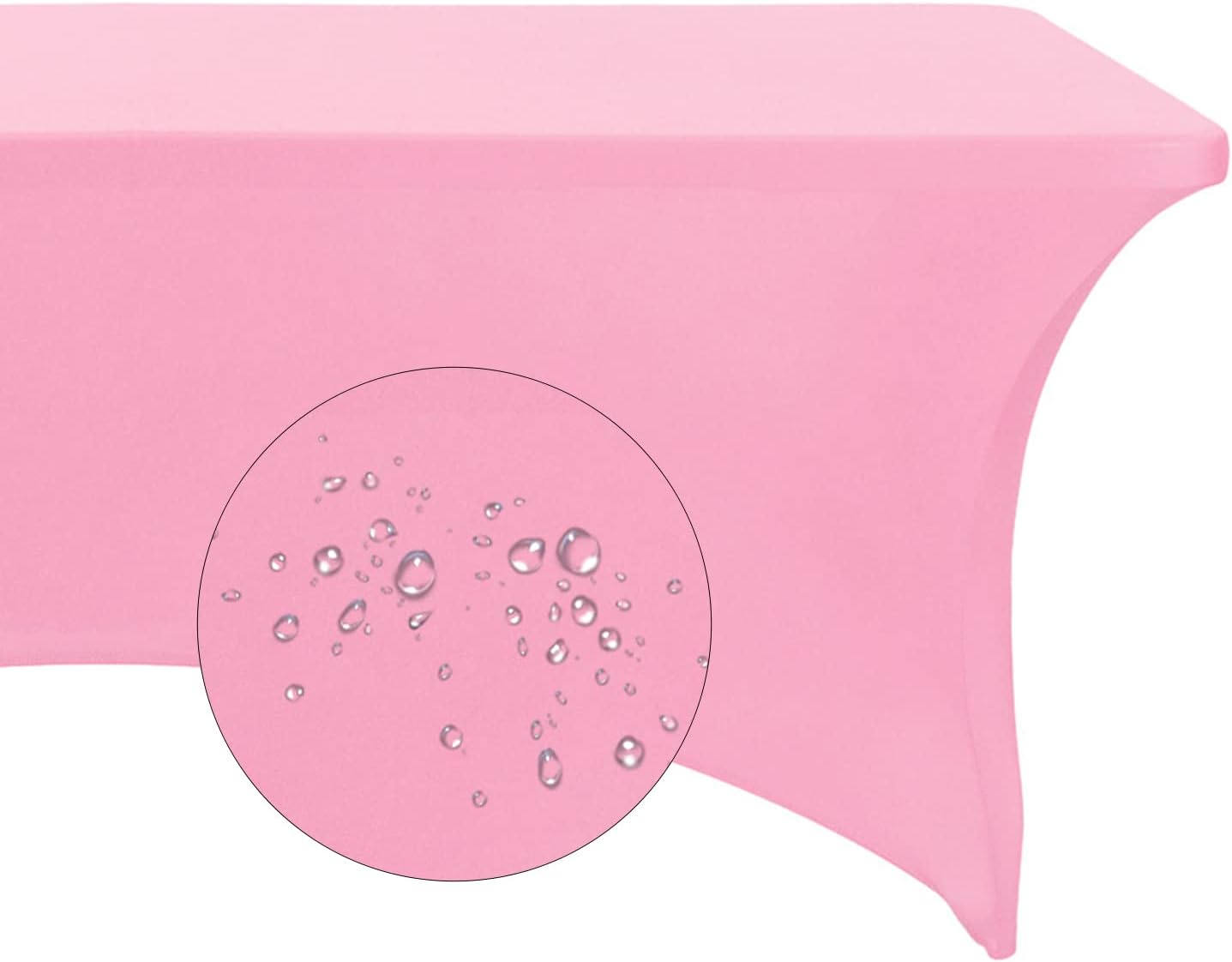 Spandex 4ft Waterproof Table Cover for Party,Wedding, Banquet, and Events(Pink)