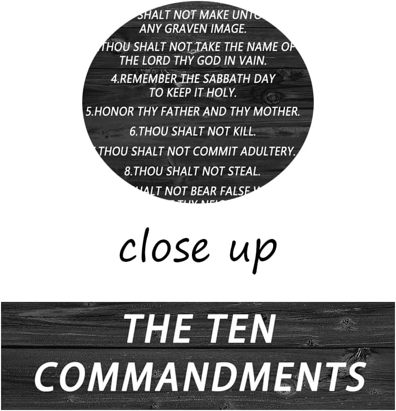 Motivational Wall Art Office Decor The Ten Commandments Christian Religion Pictures Theme Inspirational Canvas Posters Prints Framed for Bedroom Living Room Wall Decor Artwork Framed [12''Wx 18''H]