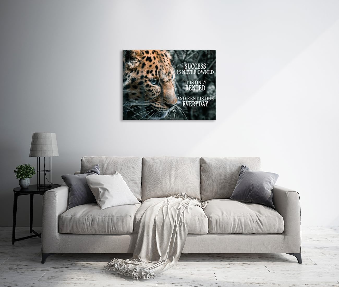 Success Is Rented Inspirational Wall Art Success Entrepreneur Quotes Posters Motivational Wall Decor For Office Living Room Bedroom Office Bathroom Canvas Print Framed Ready to Hang [30" W X 40" H]