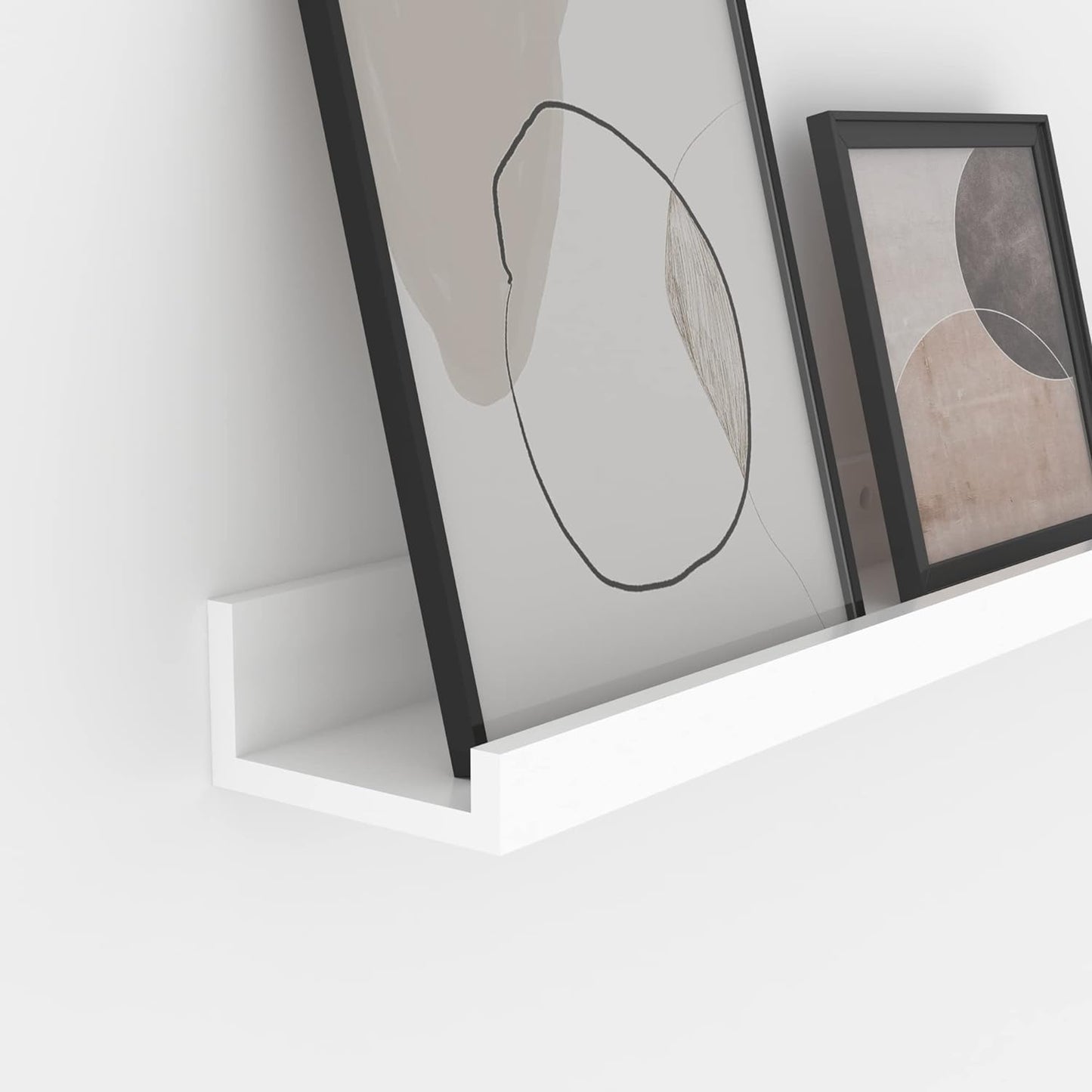 Giftgarden 47 Inch White Floating Shelves for Wall Mount, Modern Long Wood Wall Shelf Ledge for Bathroom Bedroom Living Room Kitchen Nursery Storage, Set of 3 Different Sizes