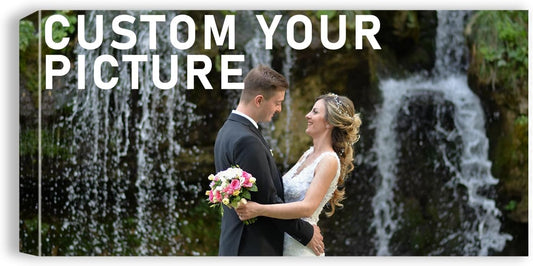 xzartdiy Custom Canvas Prints with Your Photos - Personalized Picture Print Customized Gifts for Family Home Office Wall Art Decor, Wrapped Canvas 24x12inch