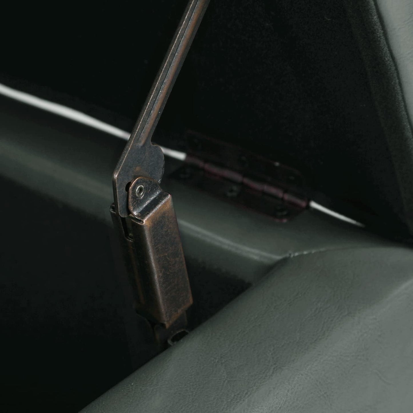 Adeco Bonded Leather Square Tufted Cubic Cube Footstool, 18" Height Storage Ottomans, with Lid, Cement Grey