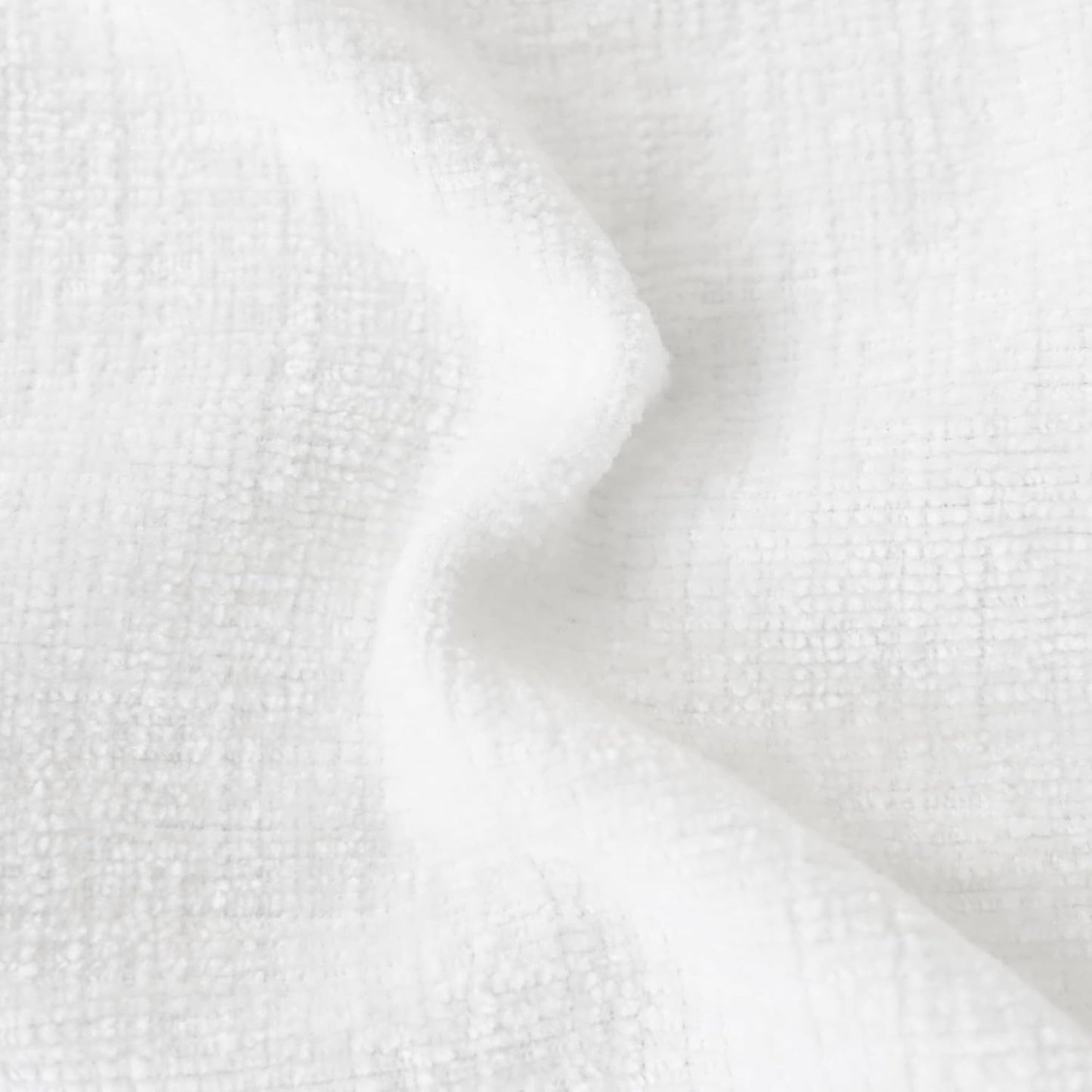 CaliTime Throw Pillow Covers Decorative 22 X 22 Inches Pack of 2 Cozy Chenille Cushion Cases for Couch Sofa Bed Living Room Home True White