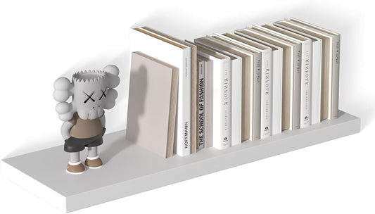 12 Inch Deep Floating Shelves for Wall 1 Pack White Floating Shelves Large Storage Space Wall Mount Shelf for Living Room Kitchen Bathroom 36" W x 12" D x 1.2" H White