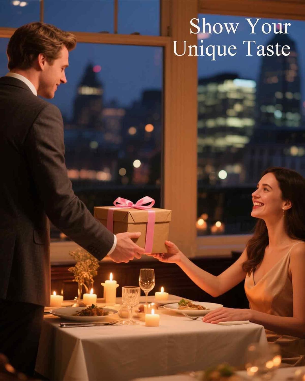 M&SENSE Frosted Pine Scented Candles Large, Natural Soy Candles 21.2oz 120 Hour Slow Burning,Aromatherapy Candle for Stress Relief Meditation Relaxing