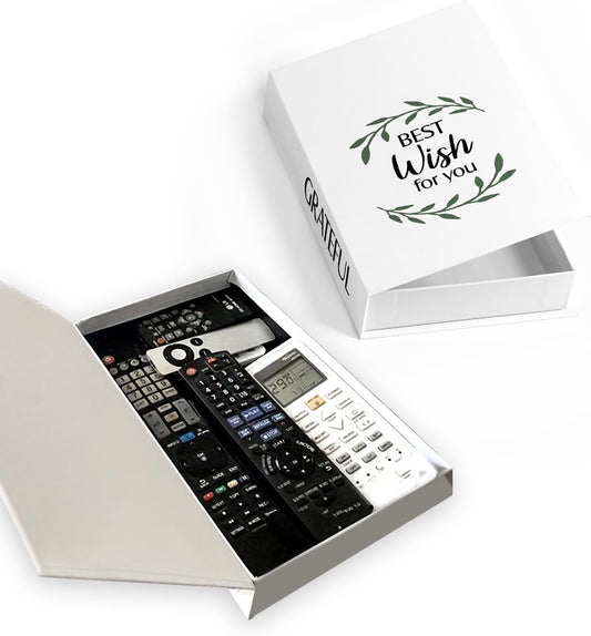 Decorative Storage Book Box – Hidden Storage for Remote Controls, Keys, and Small Items – Elegant Home Decor for Living Room, Bedroom, Coffee Table – Modern Style Faux Book Organizer (Welcome Home)