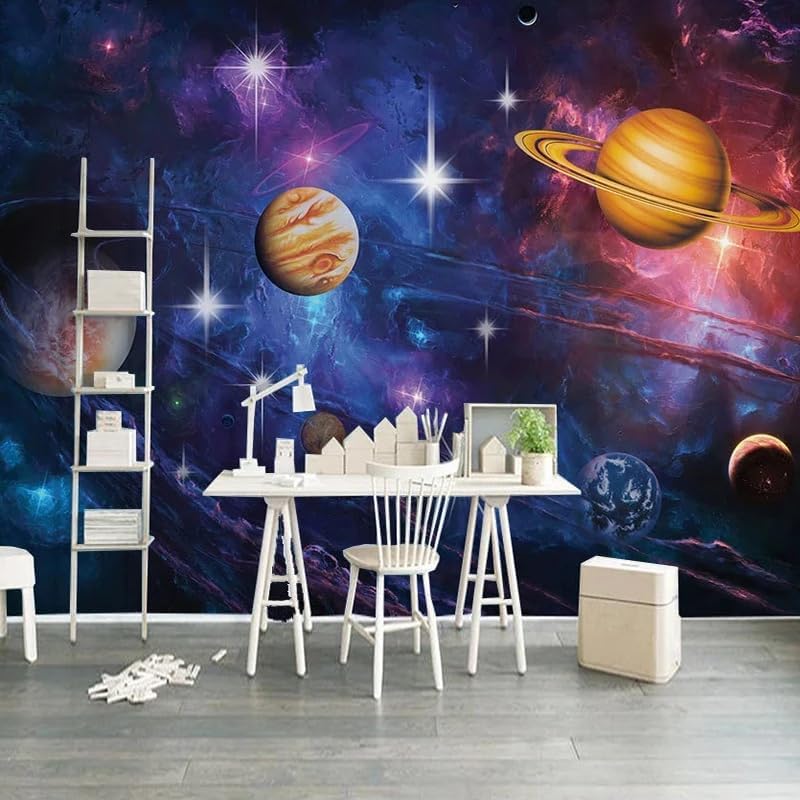Custom Planet Wallpaper Universe Starry Sky Theme Mural Children Room Living Room Bedroom Ceiling Home Decor Wall Paper