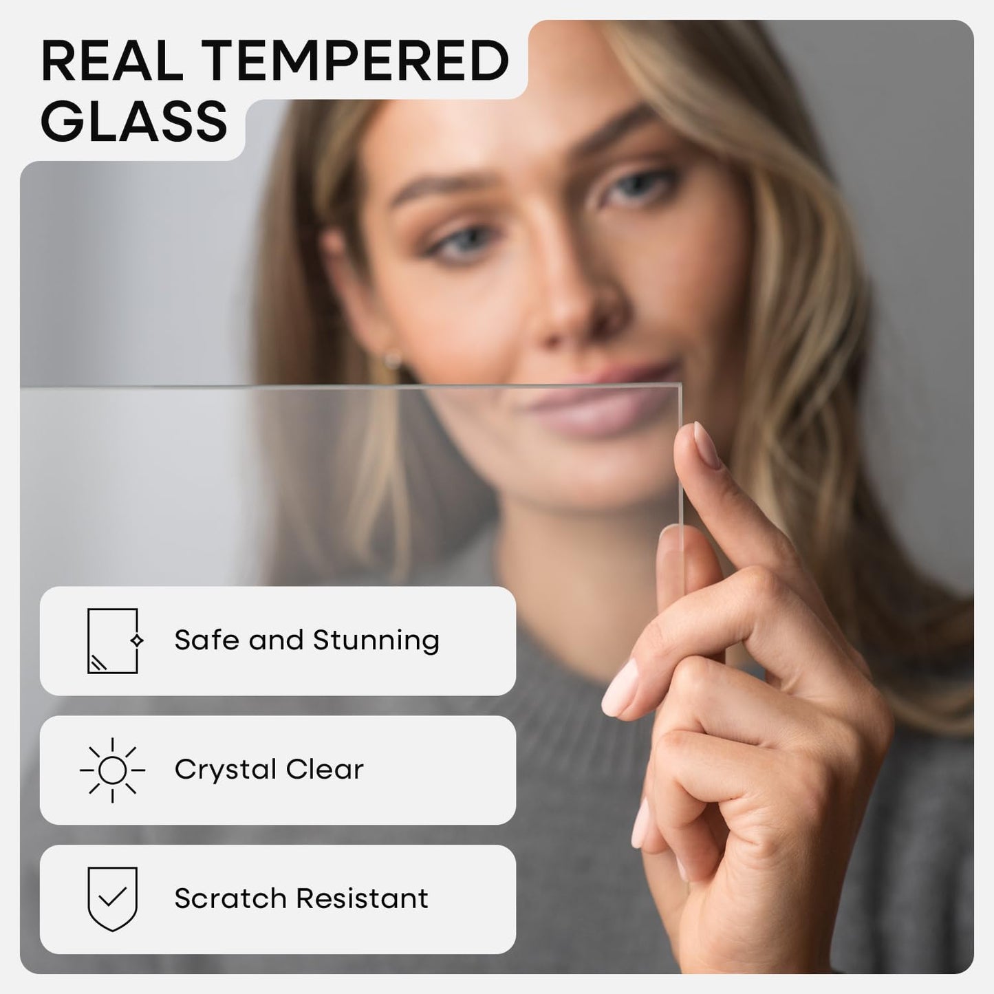 Homeforia 8x8 Black Picture Frame, High End Metal 8 x 8 Square Photo Frames with Mat 6 by 6, 8x8 Poster Frame Matted to 6x6 inch Print, 8by8 Wall or Tabletop Frames, Tempered Glass, Wall Kit, Set of 1