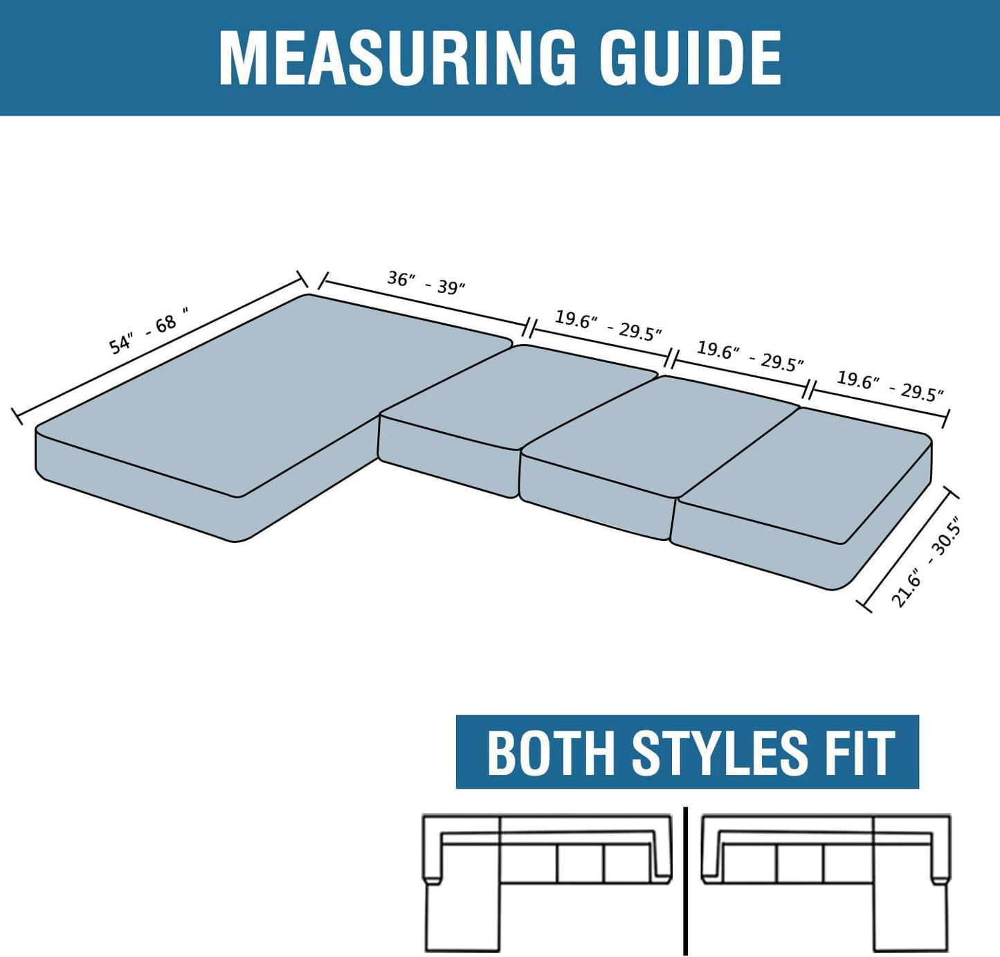 H.VERSAILTEX Velvet Stretch Sectional Couch Covers 4 Pieces Sofa Seat Cushion Covers L Shape Separate Cushion Couch Chaise Cover for Both Left/Right Couch (Large Sofa 3 Seater + 1 Chaise, Black)