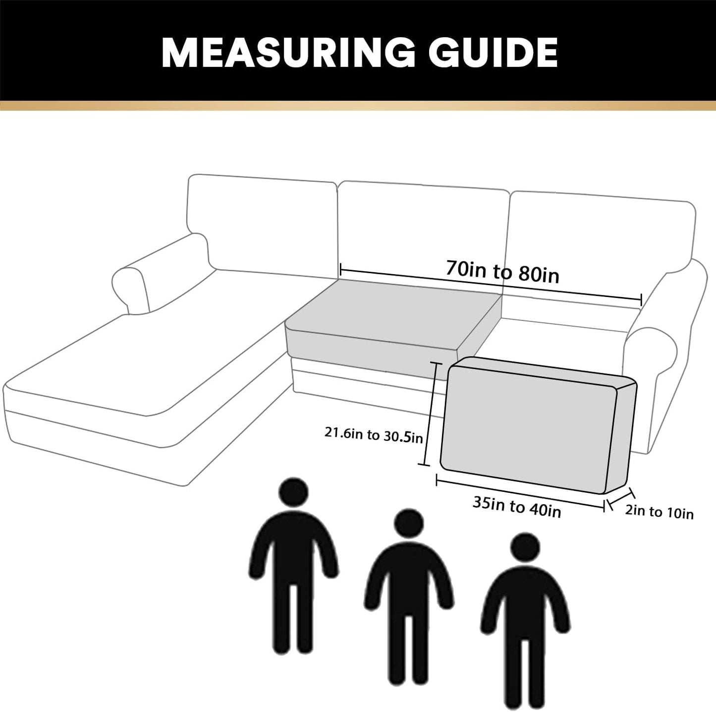 PrinceDeco Velvet Couch Cushion Cover Soft Stretch Cushion Slipcover for Chair Loveseat Sofa Cushion Furniture Protector Seat Cushion Sofa Cover (2 Piece Large Sofa Cushion Covers, Ivory)