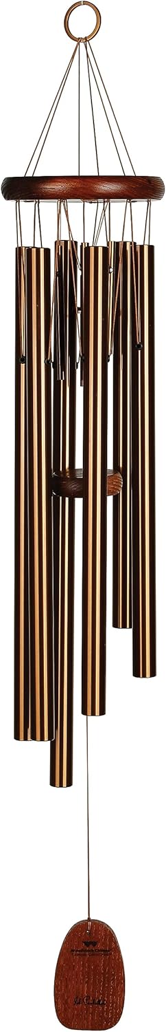 Woodstock Wind Chimes for Outside, Garden, Patio, Porch and Outdoor Decor (32") Pachelbel Canon Chime Bronze Wind Chime Gifts (PCCB)