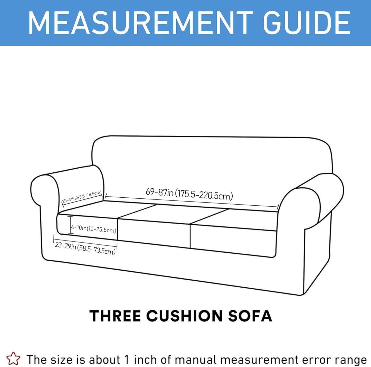 hyha Waterproof Couch Cushion Covers, Stretch Sofa Couch Seat Slipcover for Dog Washable, Non-Slip Waterproof Outdoor Cushion Covers for Patio Furniture Replacement (3 Pieces, Peacock Blue)