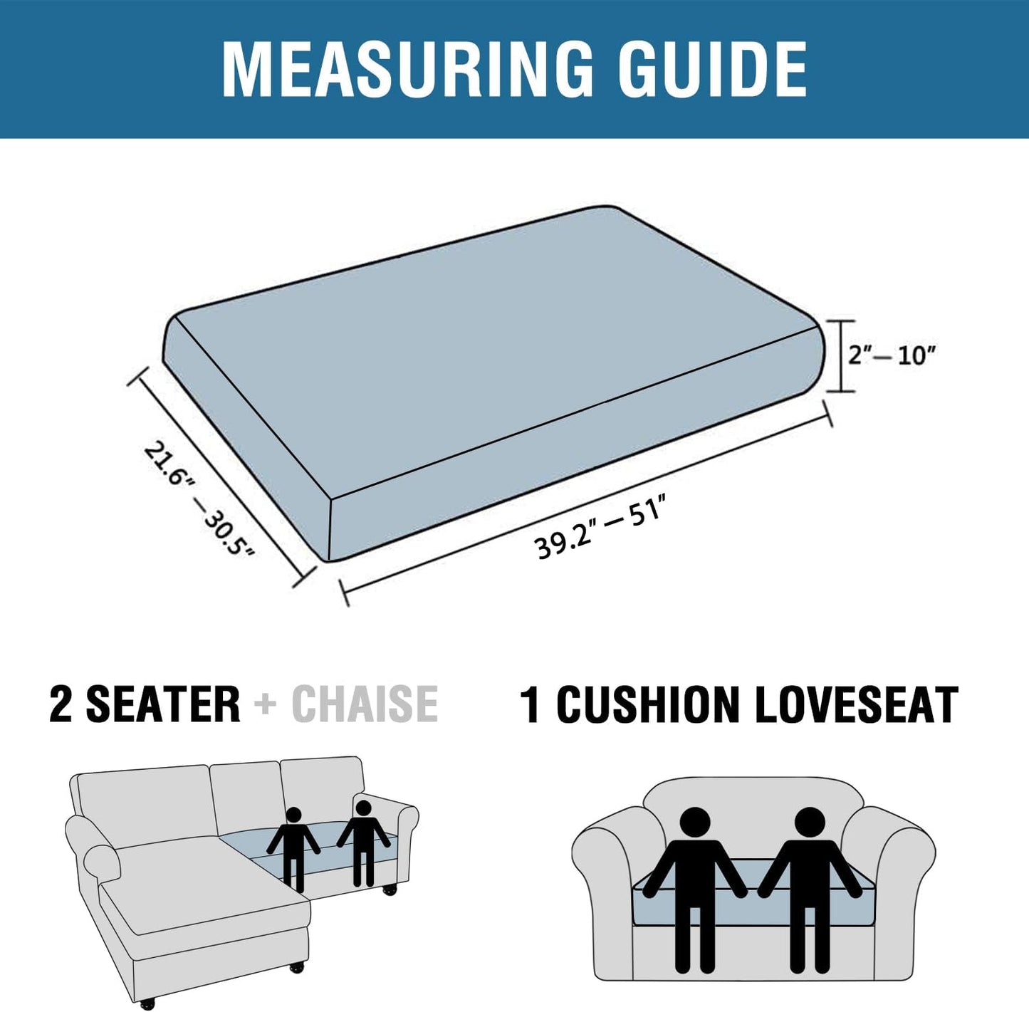 H.VERSAILTEX Velvet Stretch Individual Couch Cushion Cover Plush Slipcover for Loveseat Sofa Furniture Protector Seat Cover (1 Piece Loveseat Cushion Cover, Oatmeal)