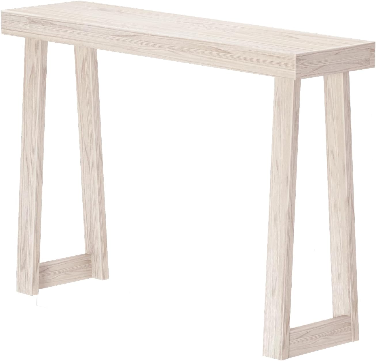 Plank+Beam Solid Wood Console Table, 46.25 Inch, Sofa Table, Narrow Entryway Table for Hallway, Behind The Couch, Living Room, Foyer, Easy Assembly, Coastal White