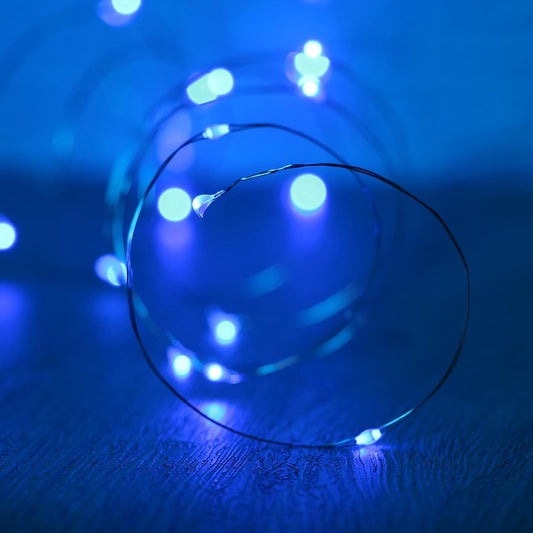 XINKAITE Waterproof LED Fairy String Lights - Starry DIY Decoration for Indoor & Outdoor Parties, Christmas, Holidays (10FT/3Meters, Blue)