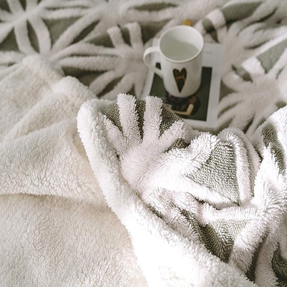 UKELER Grey Flannel Sherpa Throw 60''×50'' Soft Plush Flannel Blanket Throws for Bed/Couch/Sofa/Office/Camping