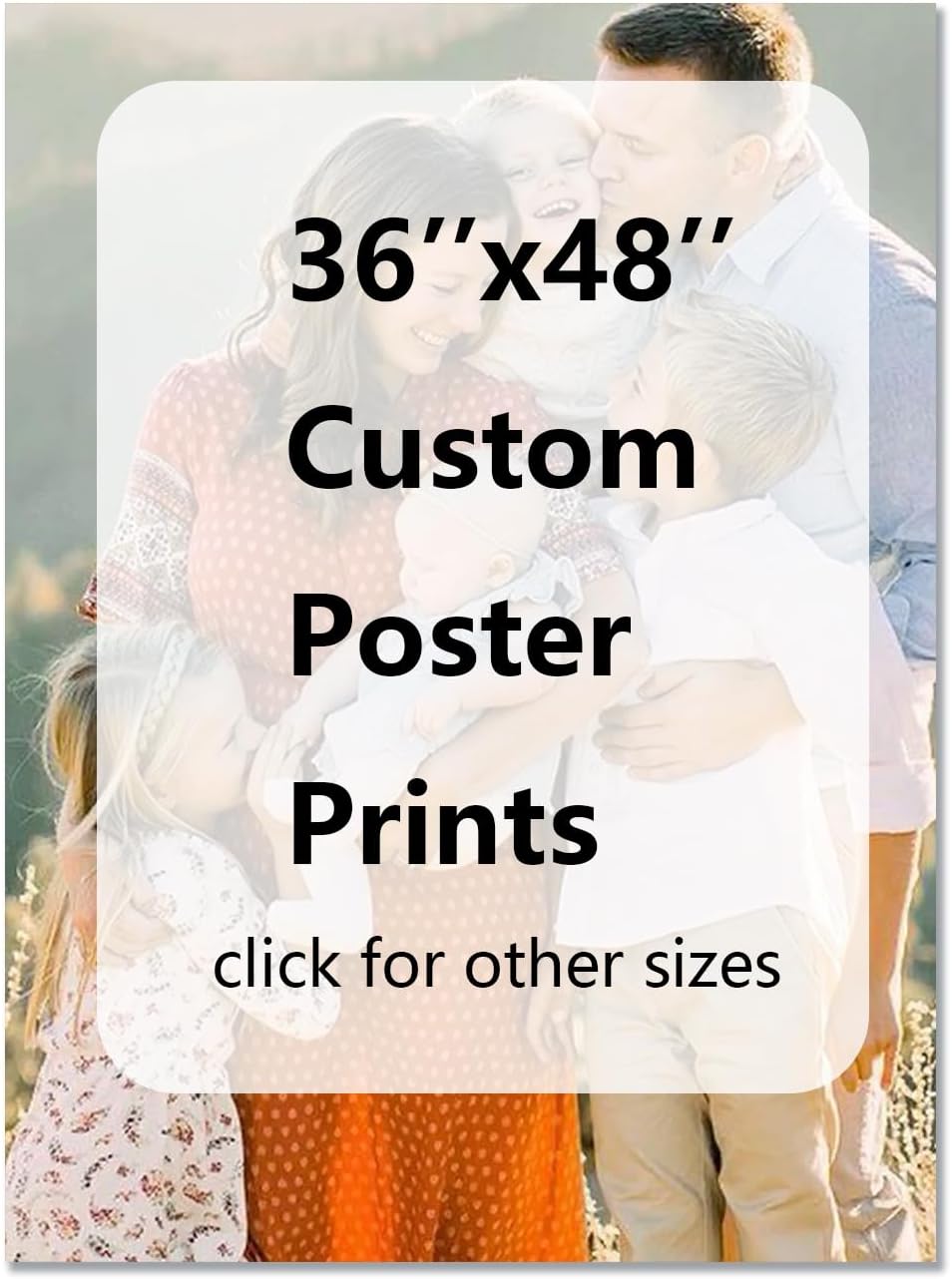 GZZFXXD Personalized Custom 36''x48'' Canvas Prints with Your Photo/your Image Large Wallart Wall Decor for Bedroom Dining room Living room Children's room(Unframed)