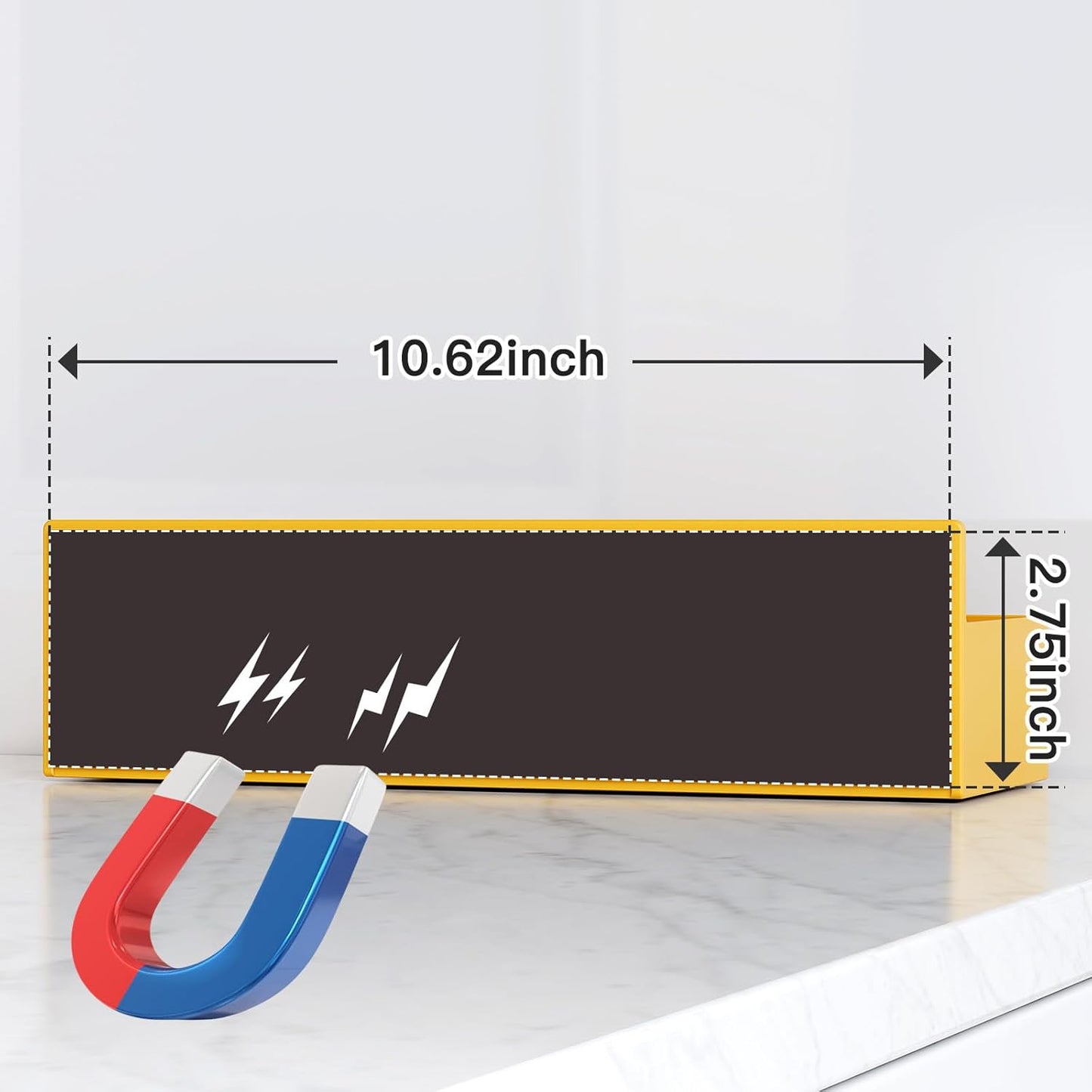 Magnetic Spice Rack for Refrigerator, Kitchen Organizer and Storage Shelf, Yellow(4 Pack)…