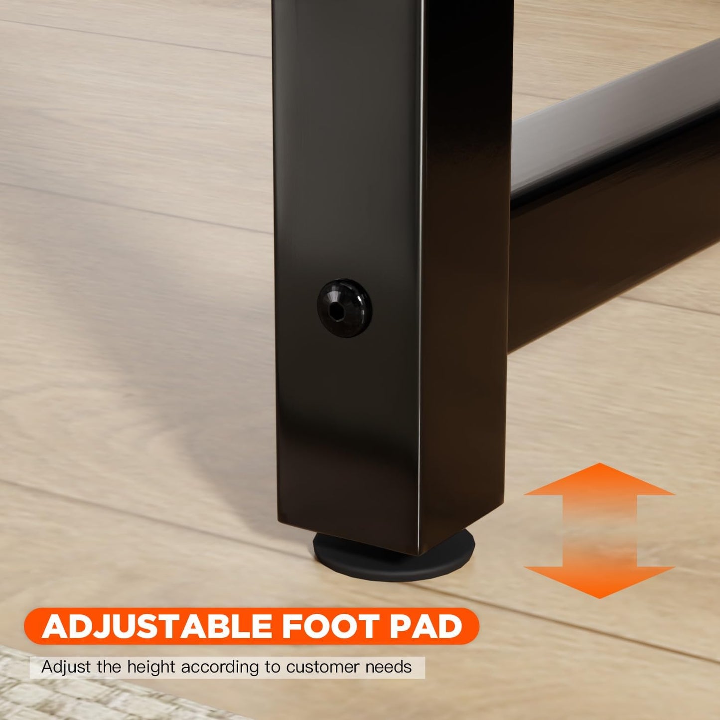 PayLessHere | 32 Inch Computer Desk | Brown | Office Desk with Metal Frame, Adjustable Feet | Water-Resistant, Scratchproof Surface | Sturdy Writing Table for Home Office or Study | Pack of 2