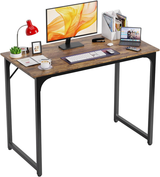 PayLessHere 32/39/47 inch Computer Desk Study Writing Table, Adjustable feet, Modern Furniture for Home Office (1, Vintage, 39 inch)