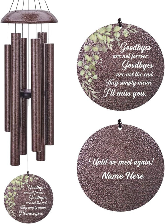 Personalized Memorial Wind Chimes, Customized Wind Chime Outdoor, Custom Wind Chimes in Loving Memory, Sympathy Gift After The Loss of Mom Dad, or Loved One