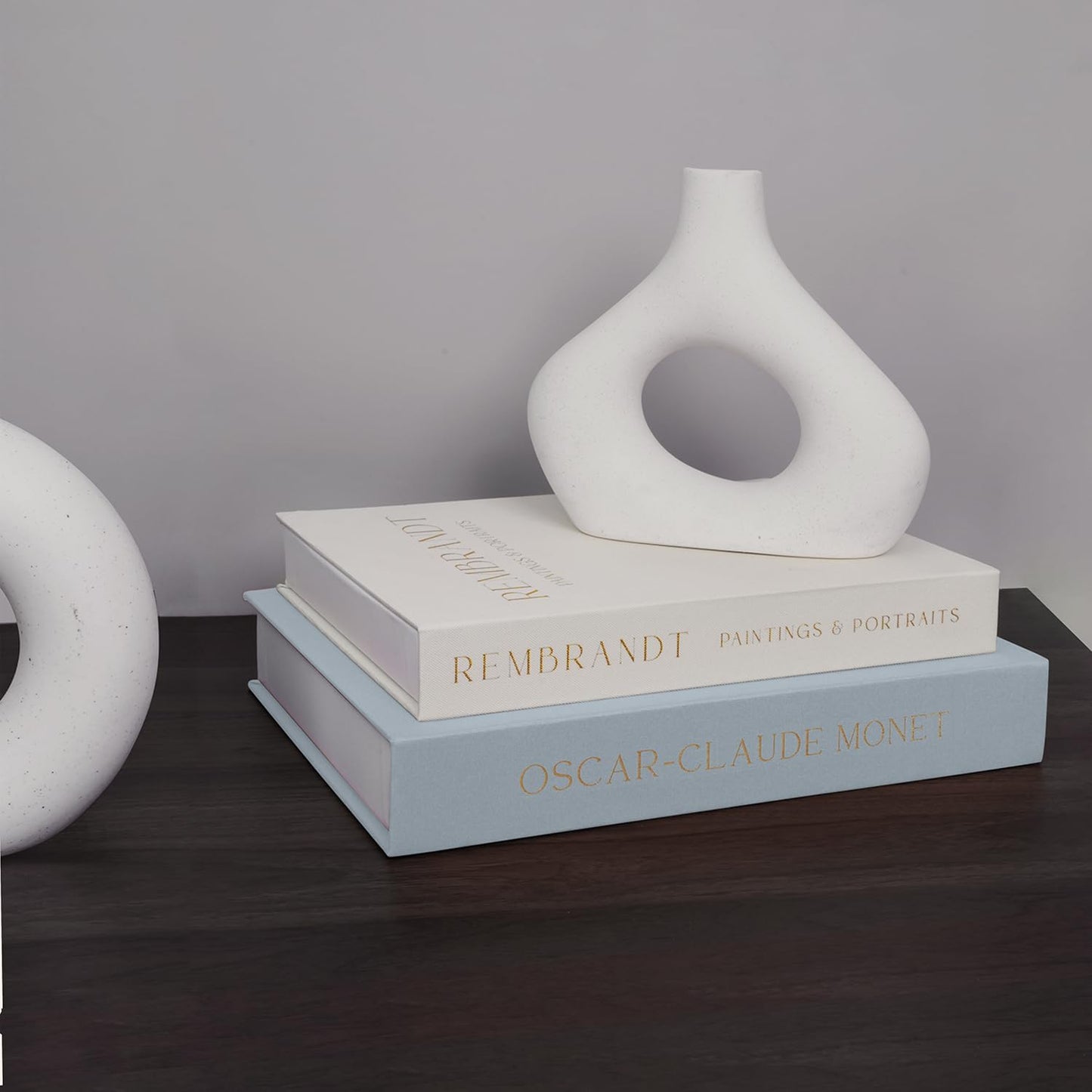 Linen Decorative Books for Home Decor,Set of 2 Aesthetic Faux Decor Book for Decoration,Fake Books for Bookshelf,Keepsake Storage Box (Blue & Beige)