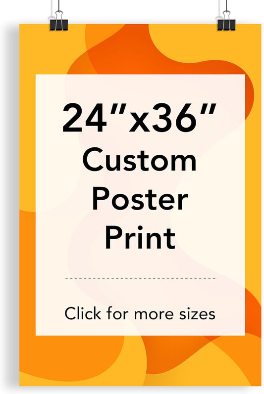 Custom Poster Print, 24x36, Upload Any Photos/Images, Personalized Photo Prints, DIY Your Own Poster, Photo to Poster Printing