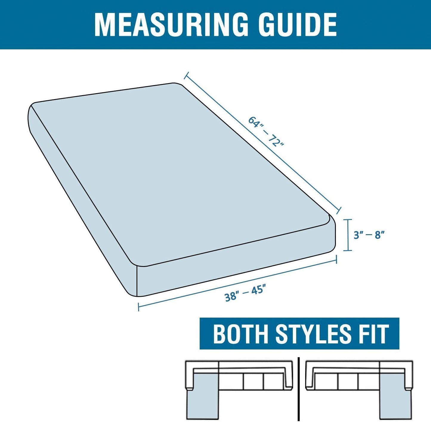H.VERSAILTEX Super Stretch Individual Chaise Cover Sectional Couch Covers for L Shaped Sofa Both Left/Right Featuring Thick Jacquard Textured Twill Fabric (1 Piece Chaise Cover Large, Olive)