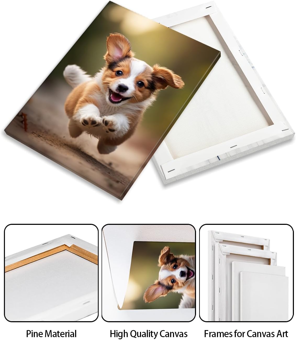 AbcCustomize Canvas Prints with Your Photos, Personalized Photo To Canvas Print for Bedroom, Living Room, Farmhouse Office Decor,Custom Canvas Wall Art for Gifts & Keepsakes, Ready to Hang