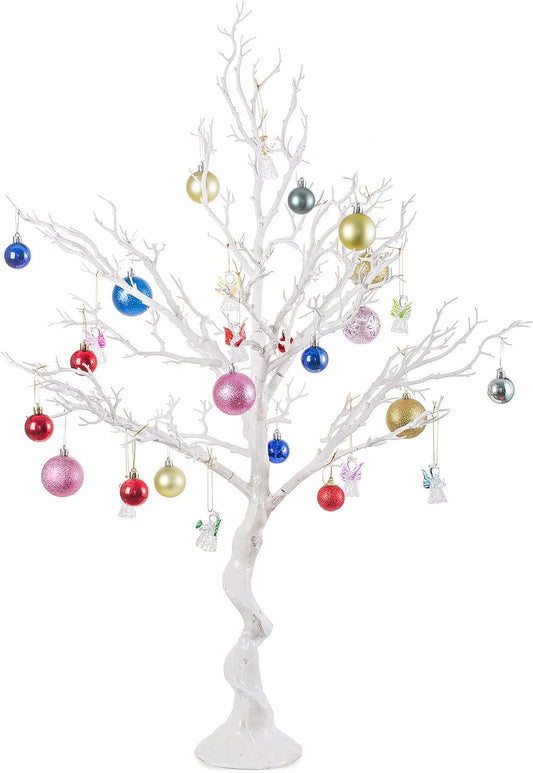 NUPTIO White Christmas Tree Branch Artificial 31.5 inch Tall Manzanita Tree Halloween Centerpiece Wedding Centerpieces for Tables, Decorative Ornament Display Tree for Decoration Weddings (1 Pc)