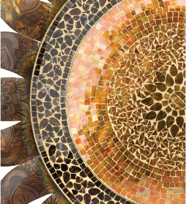 Regal Art & Gift Gold Large Metal Sun Wall Decor - 36 Inch | Indoor Outdoor Rust-Resistant Sunburst Sculpture | Eye-Catching Metal Sun Wall Art Accent for Patio, Garden, Living Room