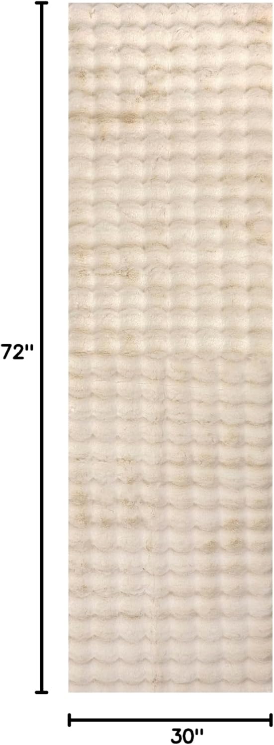 nuLOOM Jeni Checkered 2'6" x 6' Machine Washable Runner Rug for Living Room Bedroom Dining Room Entryway Hallway Kitchen, Beige