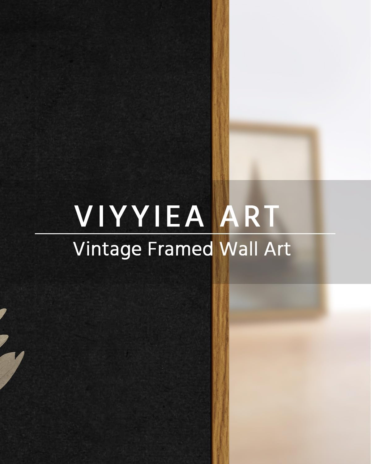 VIYYIEA Framed Canvas Wall Art Home Decor Swan Art Wall Decorations Prints Grace Swan Painting Pictures Rustic Bathroom Wall Decor Farmhouse Home Decor for Living Room Bedroom Office Decor 12x16in