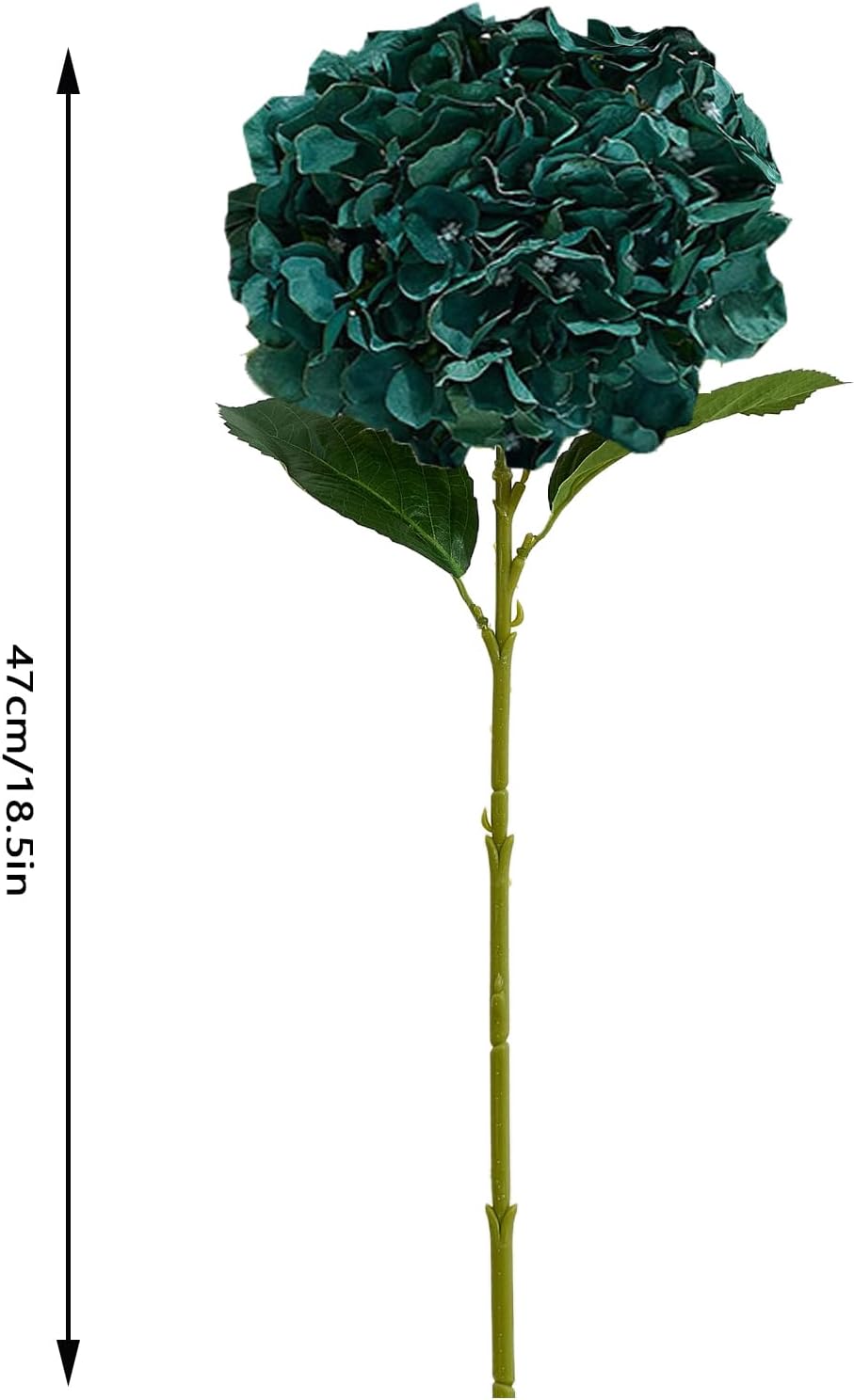 8Pcs Emerald Green Fake Flowers Silk Hydrangea Artificial Flowers Bouquets Faux Hydrangea Stems for Home Table Centerpieces Wedding Party Decoration