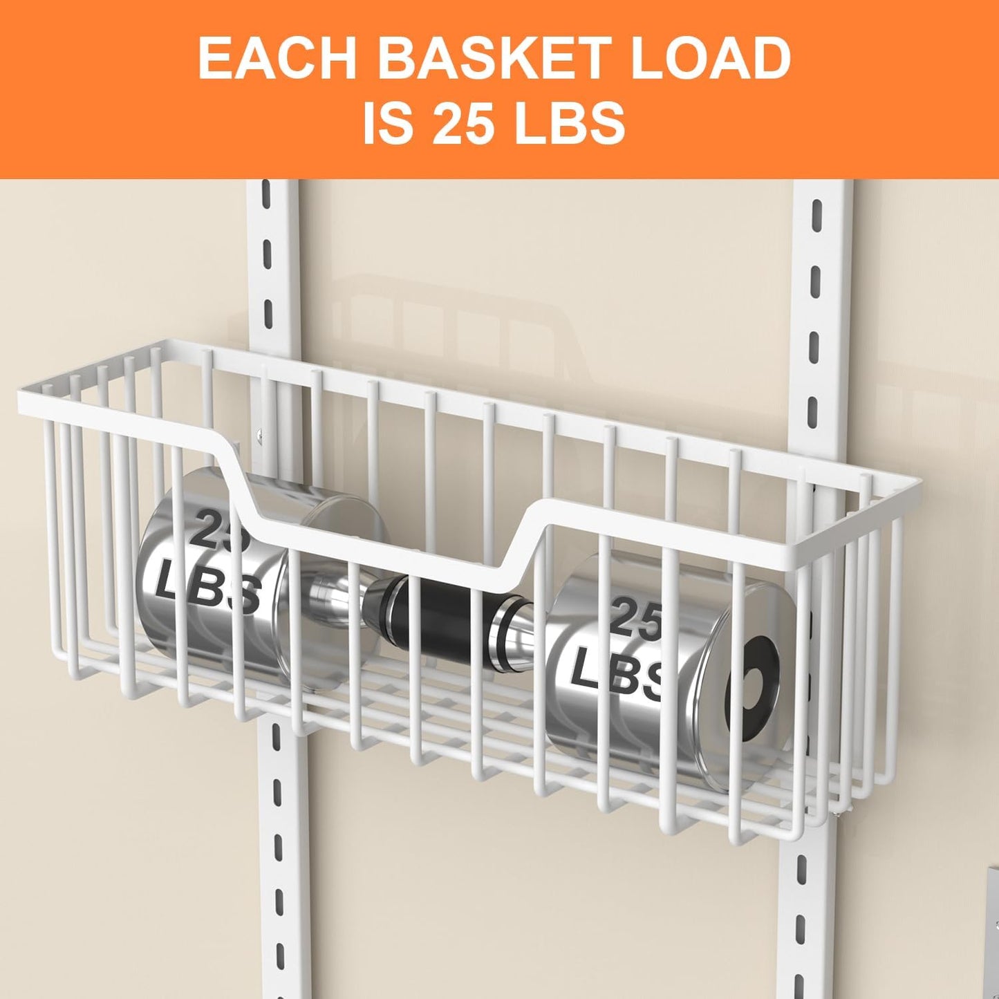 Over The Door Pantry Organizer, 8-Tier Pantry Door Organizer Shelves | 3 Sizes | Adjustable Basket | Metal Hanging Spice Rack for Kitchen, Pantry, Cabinet, Back of Door Seasoning Rack, White