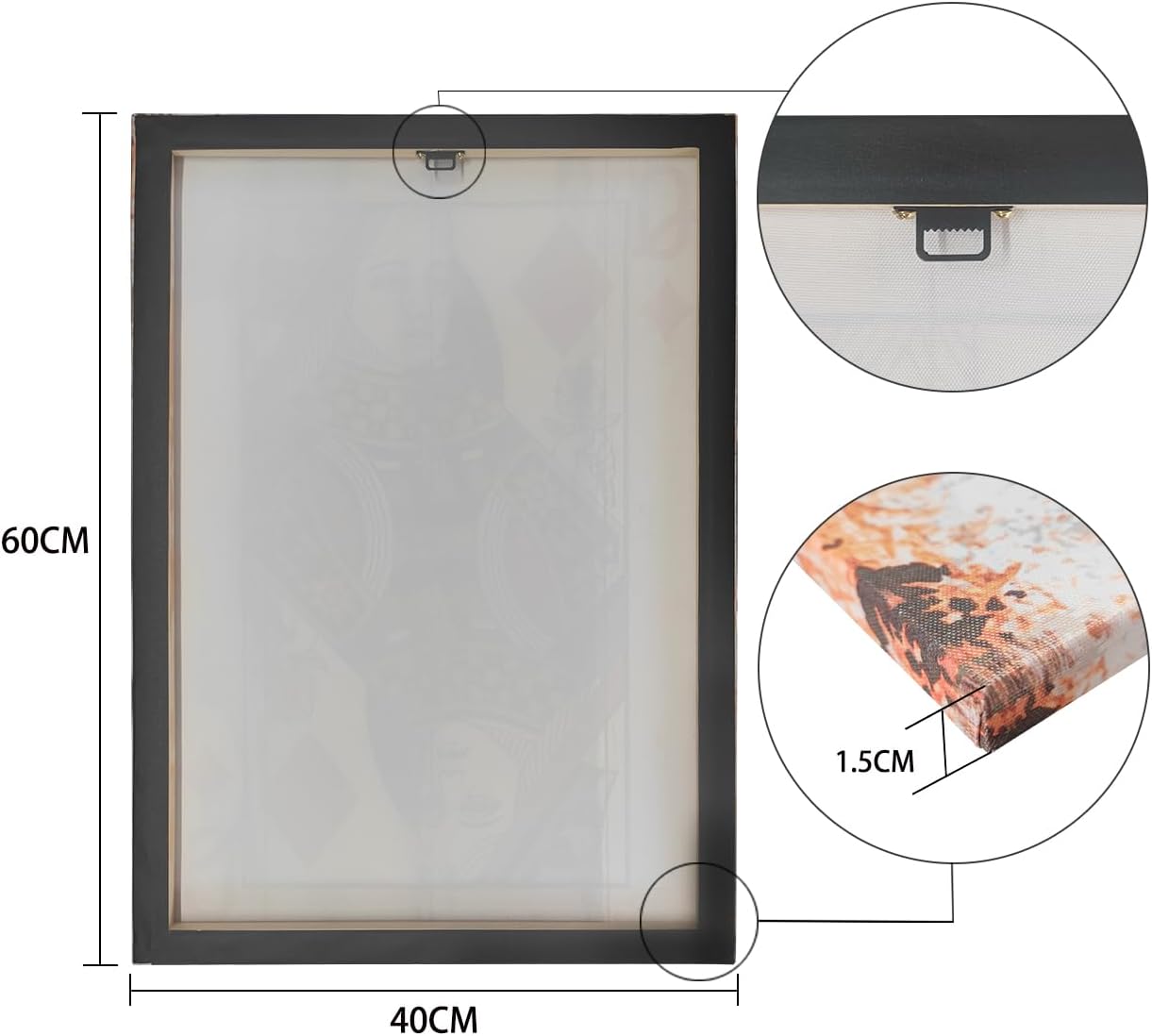 Poker Canvas Wall Art Print Jack of Hearts Game Room Wall Art Print Wall Decor Prints Poster With Framed