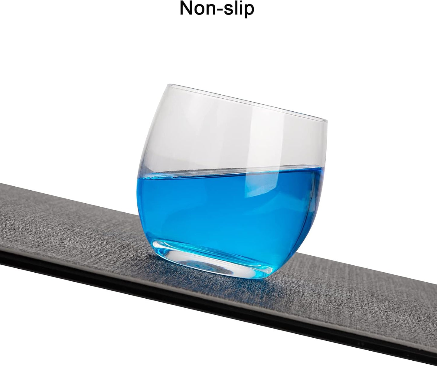 Myir JUN Placemats Dual Sided, Faux Leather Place Mats Set of 6 Indoor Placemat for Dining Table Outdoor Place Mat Manteles Individuales Square Non-Slip Washable Table Mats (Gray Beige, Set of 6)