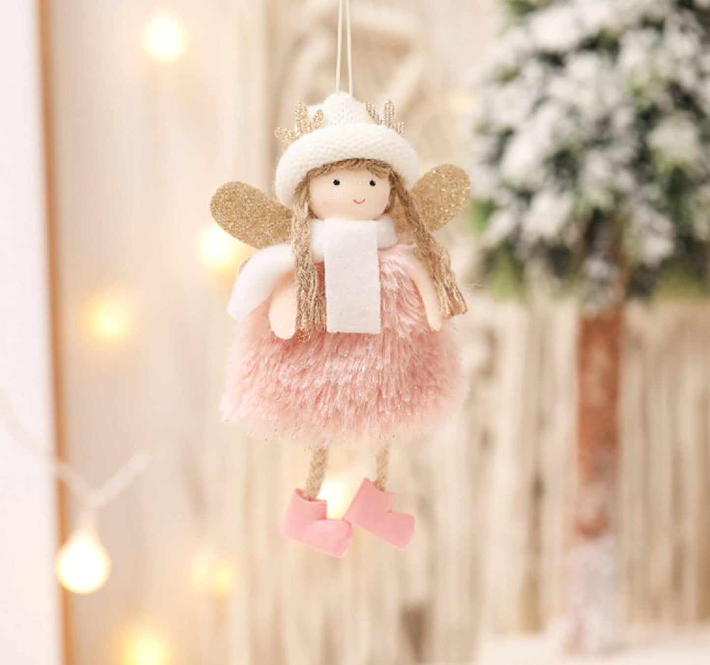 3pcs Christmas Angel Doll Decoration, Christmas Tree Hanging Ornaments, Thanksgiving Day Birthday Gifts, Fairy Presents, Tree Hanging Pendant, Home Party Ornament, Gift Toys for Kids