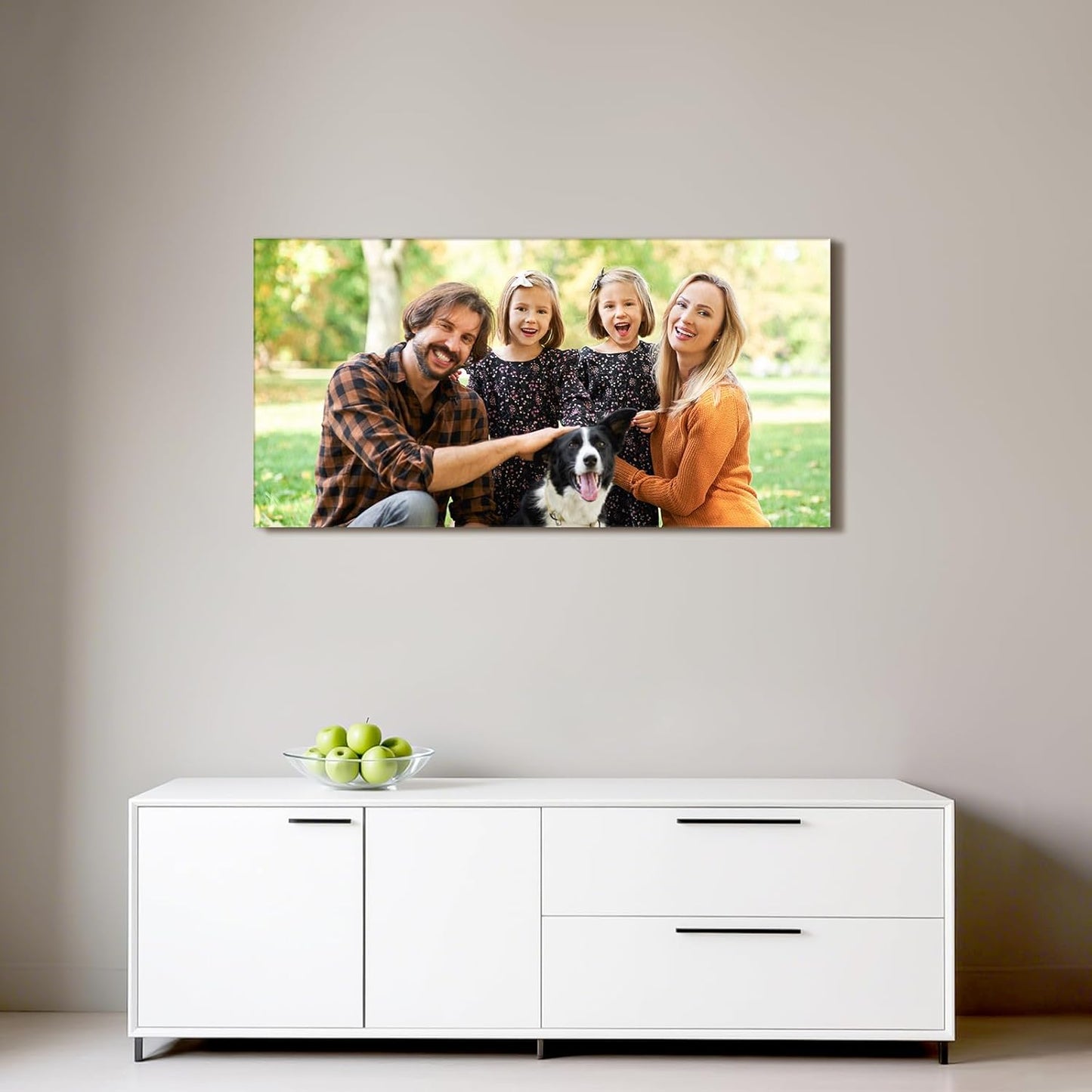 Custom Canvas Prints with Your Photos - Personalized Pictures Print, Customized Photo Gifts, Wall Art Poster Canvas Printing for Wedding, Family, Baby, Pets, Home Office Decor, Wrapped Frame 48x24