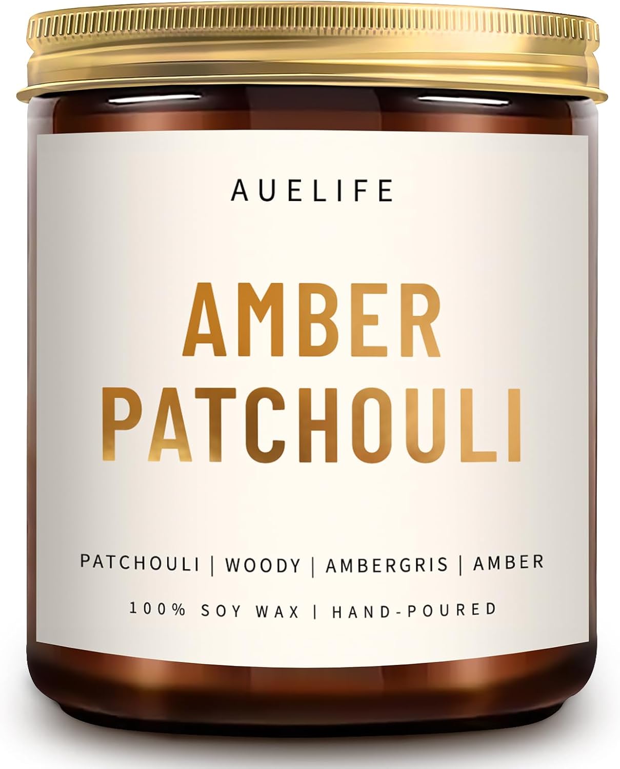 Scented Candles for Home - Amber Patchouli Candle | Aromatherapy Candle Gift for Women & Men, Soy Candles for Home Scented - 7oz, Soy Wax, Patchouli Scent Home Fragrance