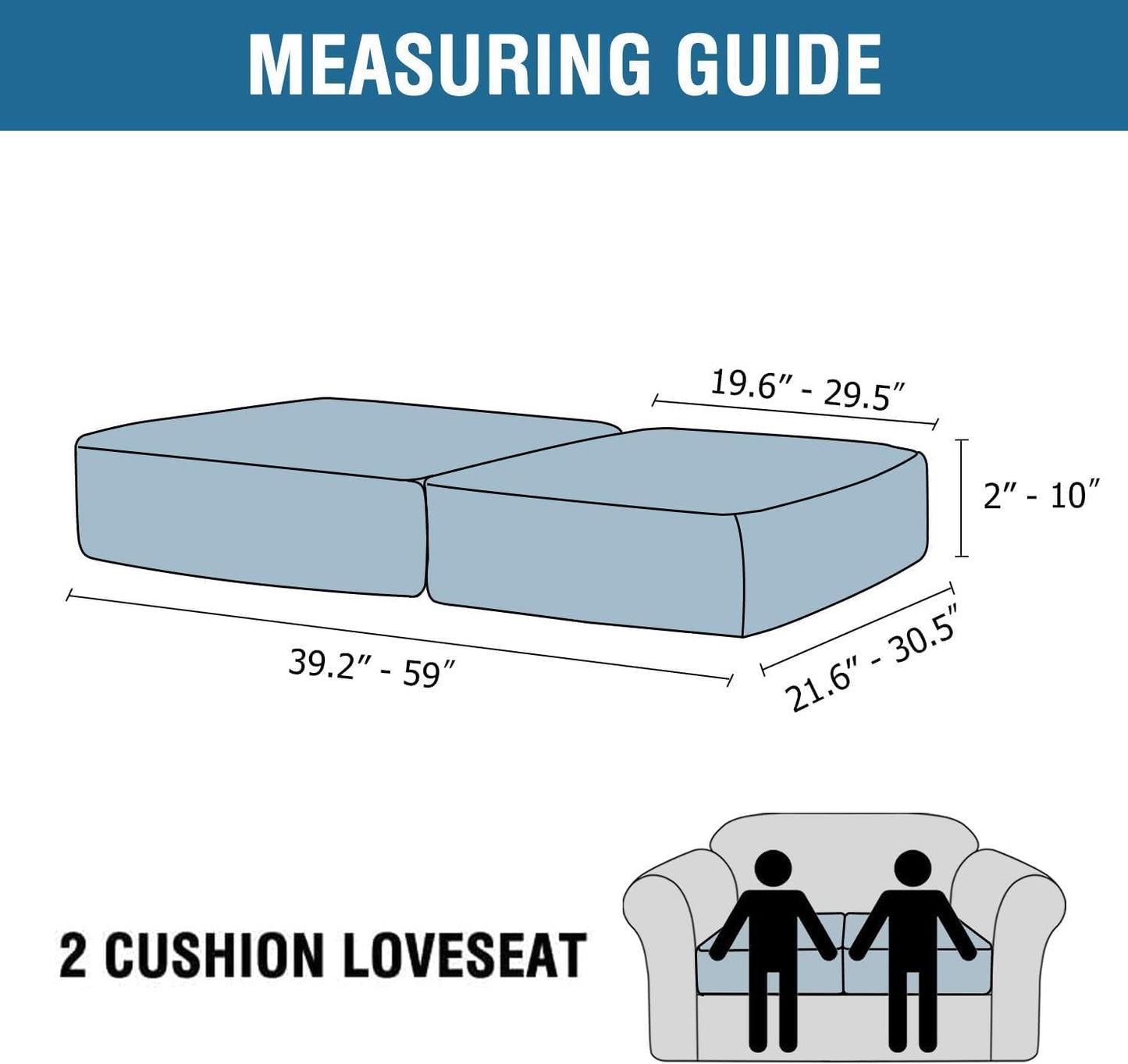 H.VERSAILTEX Velvet Stretch Couch Cushion Cover Plush Cushion Slipcover for Chair Loveseat Sofa Cushion Furniture Protector Seat Cushion Sofa Cover (2 Piece Medium Sofa Cushion Covers, Mocha)