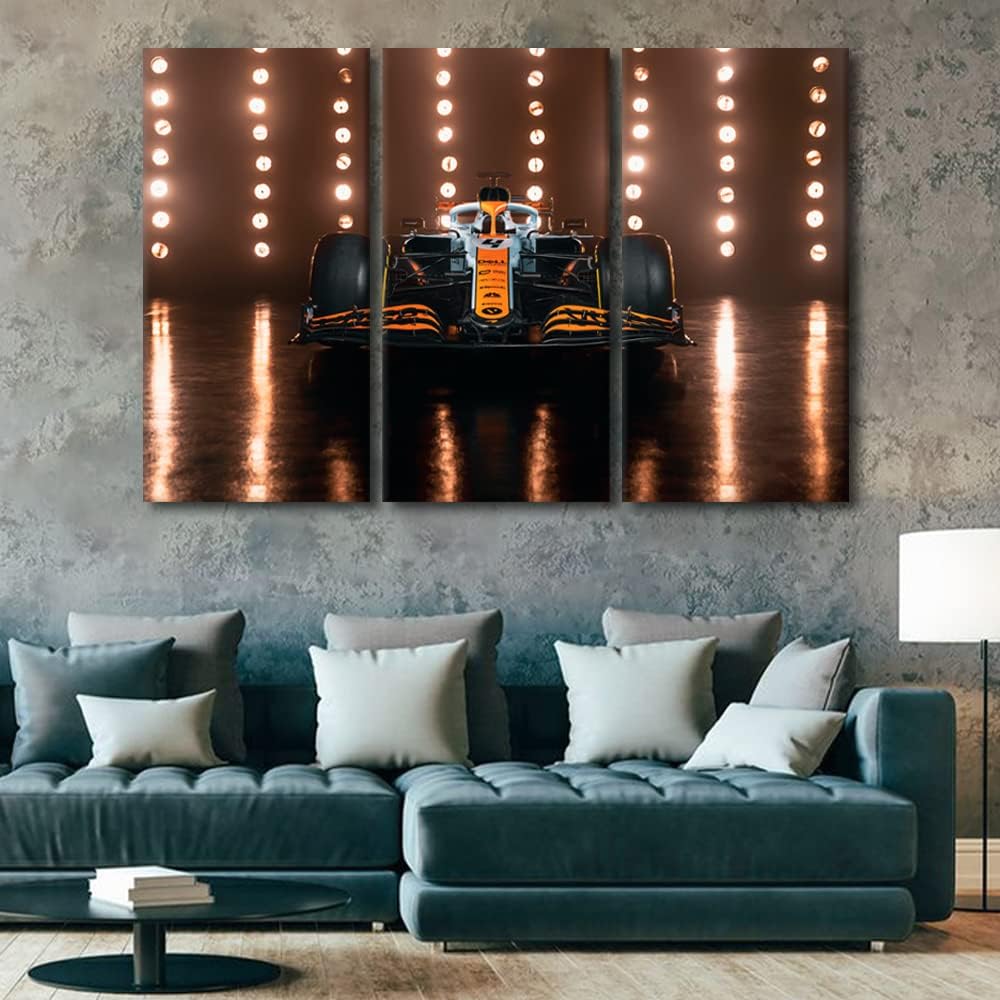 Speed Sports Racing Wall Art Super Car Pictures Print on Canvas Cool Design Modern Artwork for Living Room Office Gallery Wrapped Posters and Prints Framed Ready to Hang, 42"Wx28"H