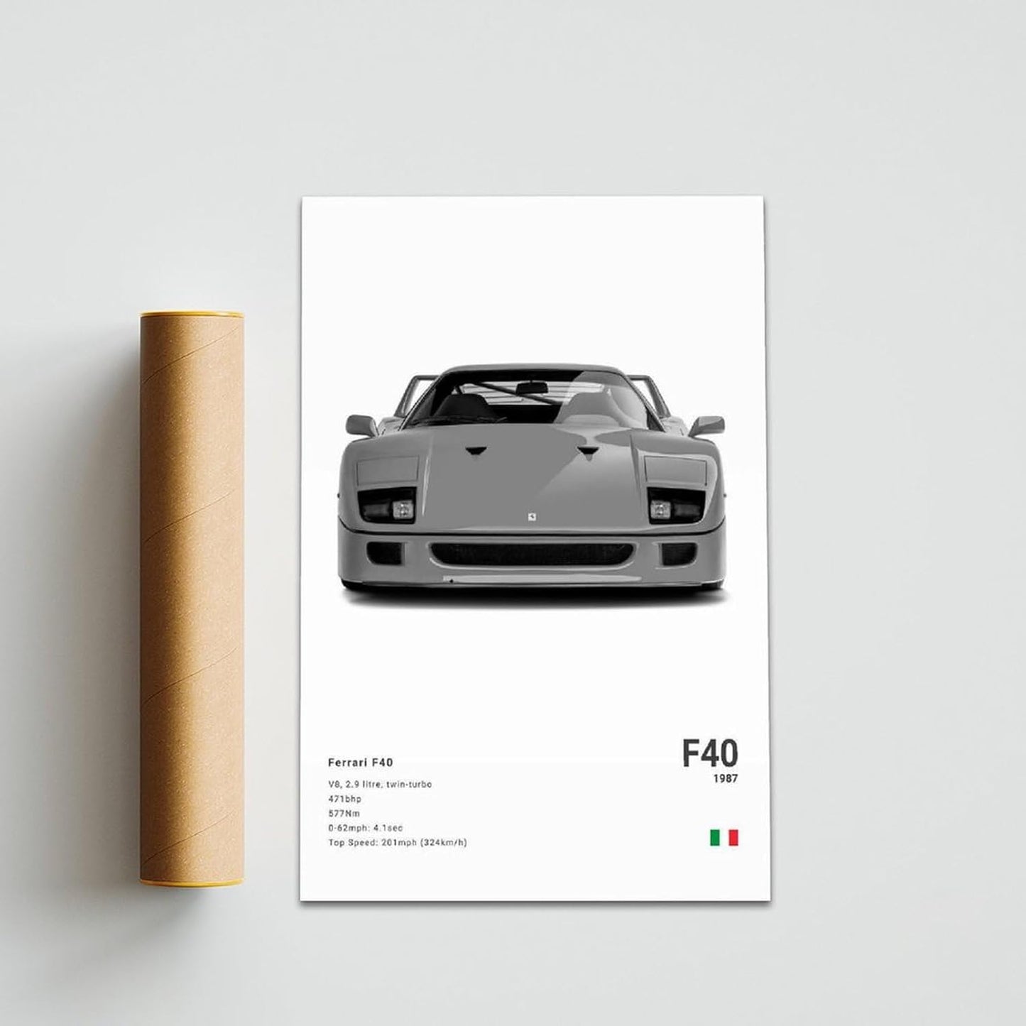 Farrari Car Posters For Walls Vintage Racing Car Canvas Prints For Home Decor Office Decor CUnframe-style 20x30inch(50x75cm)