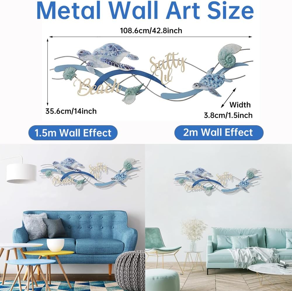 Metal Geometric Round Wall Art Abstract Metal Wall Decor for Living Room, 3d Modern Orange Circle Large Wall Art Circular Wall Decor Hanging Wall Sculptures Artwork for Outdoor Bedroom (Turtle)