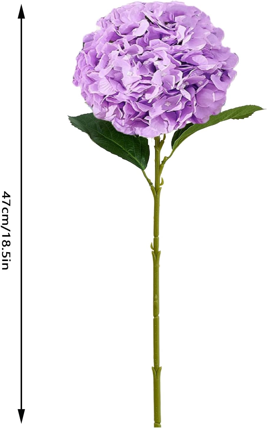 8pcs Lavender Fake Flowers Silk Hydrangea Artificial Flowers Bouquets Faux Hydrangea Stems for Home Table Centerpieces Wedding Party Decoration